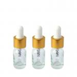 Clear Glass Essential Oil Bottle With Aluminum Dropper Whole Set for sale