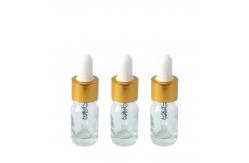 China Clear Glass Essential Oil Bottle With Aluminum Dropper Whole Set supplier