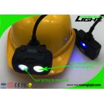 Dual Beam Rechargeable LED Headlamp IP68 Waterproof Light With Cree Led 15000lux for sale