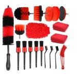 Exterior Interior Car Detailing Brush Set 19 Pcs Nylon Material for sale