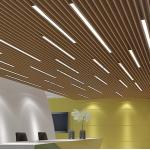 Netted Mahogany Grain Color metal Baffle Ceiling U Shaped for sale