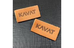 China Custom Embossed Faux Leather Patches Heat Press Labels For Jeans Denim supplier