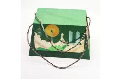 China Custom Recycled Paper Gift Boxes Food Packaging Biscuit Moon Cake With Handle supplier