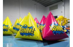 China 2.5m Inflatable Water Floating Marker buoys With Logo Yellow / Pink supplier