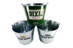 China CMYK 8L Metal Wine Bucket Galvanized Large Tin Ice Bucket supplier
