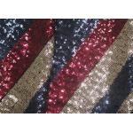 Multi - Color Embroidered Shiny Sequin Fabric Azo Free For Evening Dress for sale