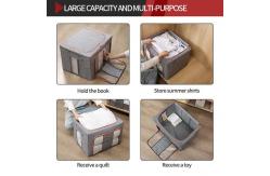 China ODM 100L Fabric Household Storage Containers Collapsible Double Zippers supplier