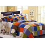 Hand Sewing Colorful Patchwork Twin Size Bed Sets 4 Pcs Machine Wash for sale