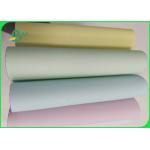 55 / 50 / 55 Gsm Offset Printing Copier Paper Rolls , Ncr 5 Colored Paper Jumbo Roll for sale