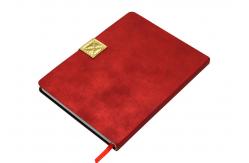 China Red Gold Custom Journal Printing With Magnetic Closure PU Leather Cover supplier
