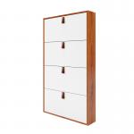 Home 4 Layers Metal Shoe Storage Cabinet Simply Double Colror for sale