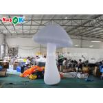 Nylon Cloth 3 Meter White Inflatable Mushroom For Stage Decoration for sale