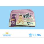 Soft Disposable Infant Baby Diapers Chemical Free With Cottony Backsheet for sale