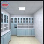 Hospital Clinic Full Steel Operation Room Disposal Cabinet Adjustable Shelves Three Section Slider for sale