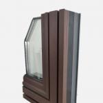 Double Glazed Glass Aluminum Windows Sound Proof 6005 With Fiber Nylon Thermal Break Strip for sale