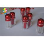 empty capsule bottle with cap 12mm for sale with metal cap small sex pills bottle with aliminum foil cap  capsule shape for sale
