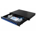 Sliding Type Fiber Optics Patch Panel Box For LC Fiber Optic Pigtail for sale