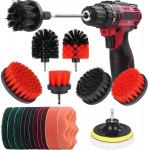 21 Piece Drill Cleaning Brush Attachment Set For Joints , Tiles , Sinks , Floors for sale