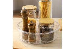China Plastic Rotating Storage Container Clear Turntable For Cabinet supplier