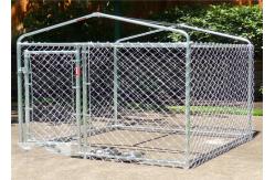 China Stackable Folded Galvanized Steel Chain Link Storage Cage For Dog Run supplier