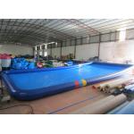 Rectangle  Blue Giant Pool Inflatables Strong PVC , Huge Inflatable Pool 10 X 5 X 0.3m for sale