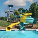 8m Width Water Park Slide Trade Commercial Fiberglass Slides For Private Pools for sale