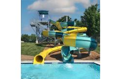 China 8m Width Water Park Slide Trade Commercial Fiberglass Slides For Private Pools supplier