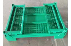 China Custom Collapsible Wire Mesh Storage Cages For Warehouse Logistics supplier
