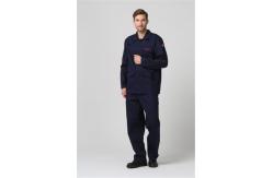 China Dark Blue 350g cotton Molten Metal Flash Resistant Fire Retardant Work Clothes supplier