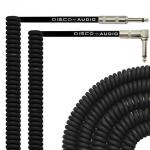CE Audio Link Cable , 20 Foot Curly Guitar Instrument Cable Right Angle 1/4 Inch TS to Straight for sale
