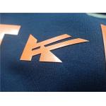 Custom Shiny Orange TPU Iron On Clothing Patches , Heat Transfer Shoe Label