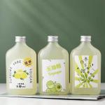 Customized 350ml 380ml 14oz PET Round Bottle Empty Beverage Container With Lid