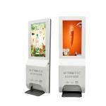 21.5 Inch LCD Floor Standing Advertising Display Signage With Hand Sanitizer Dispenser for sale