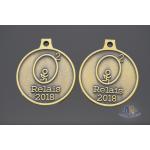 2D Model Element Metal Award Medals Antique Brass Plating Smooth Back for sale