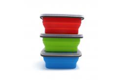 China 600ML Rectangle BPA Free Silicone Folding Bento Box supplier