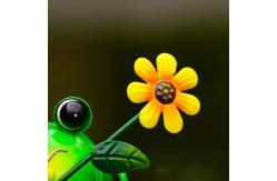 China OEM / ODM Metal Garden Frog Ornaments Animals Rustproof Artistic supplier
