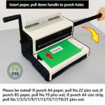 6.5mm Desktop Plastic Comb Binding Machine For 500 Sheets Document