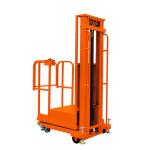 Orange 3m Semi Electric Order Picker Warehouse Stock Picker Lift for sale