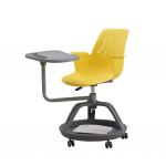 Steel Frame Training Room Tables And Chairs H680*W450*D400mm With Writing Tablet