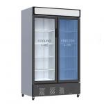 Dual Temperature Commercial Glass Door Freezer cooler  combo 470L for sale