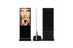 China 65 Inch Wifi Floor Standing Digital Signage Strong Stability Explosion Proof Glass supplier