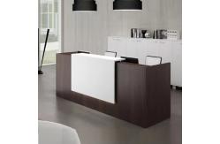 China Salon Front Office Reception Desk Modern Style With Melamine Panel supplier