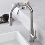 Retractable 360 Degree Rotation Faucets SUS304 Single Hole Pull Down Kitchen Faucet