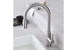 China Retractable 360 Degree Rotation Faucets SUS304 Single Hole Pull Down Kitchen Faucet supplier