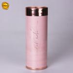Custom Logo Glossy Pink Cosmetic Packaging Paper Tube Cylinder Box For Makeup Products for sale