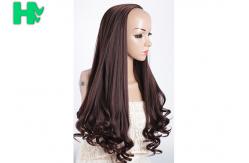 China Graceful Smooth No Smell Loose Wave Long Synthetic Wigs , Synthetic Lace Wigs supplier