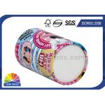 CMYK Printing Rolled Edge Hemming Paper Cylinder Containers For Pen Brush