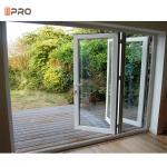 Custom Aluminum Folding Sliding Door Balcony Commercial Foldable Glass Door