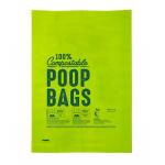 Green colour 100% biodegradable compostable Eco Friendly dog Poop Bags for pets for sale