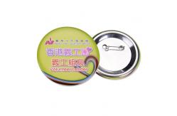 China Tin Button Metal Pin Badges Non - Toxic Pin Button Badge For Advertising supplier